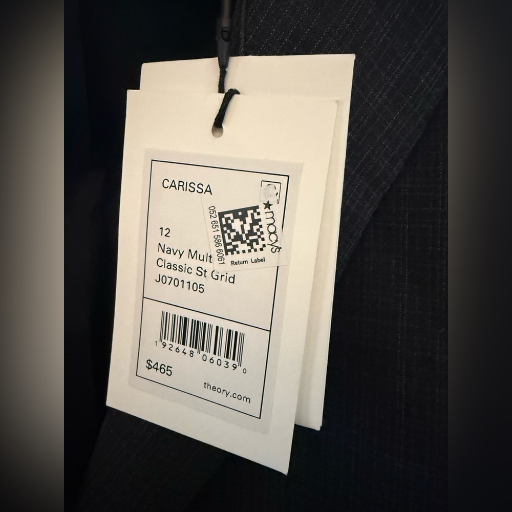 Theory Carissa Women’s Navy Blazer Suit Jacket, Size 12 - Picture 4 of 10